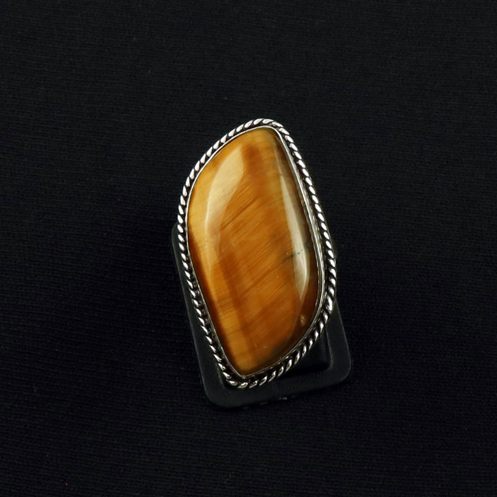 Natural Tiger Eye Sterling Silver Plated Handmade Ring - 7MM: Product ID: 260619141527 Product - Handmade Silver Plated Ring Metal - 92.5 Sterling Silver Plated Ring Size - 7MM Gemstone - Tiger Eye Gemstone Origin - South Africa Gemstone Size - 3X2 CM Gemstone S
