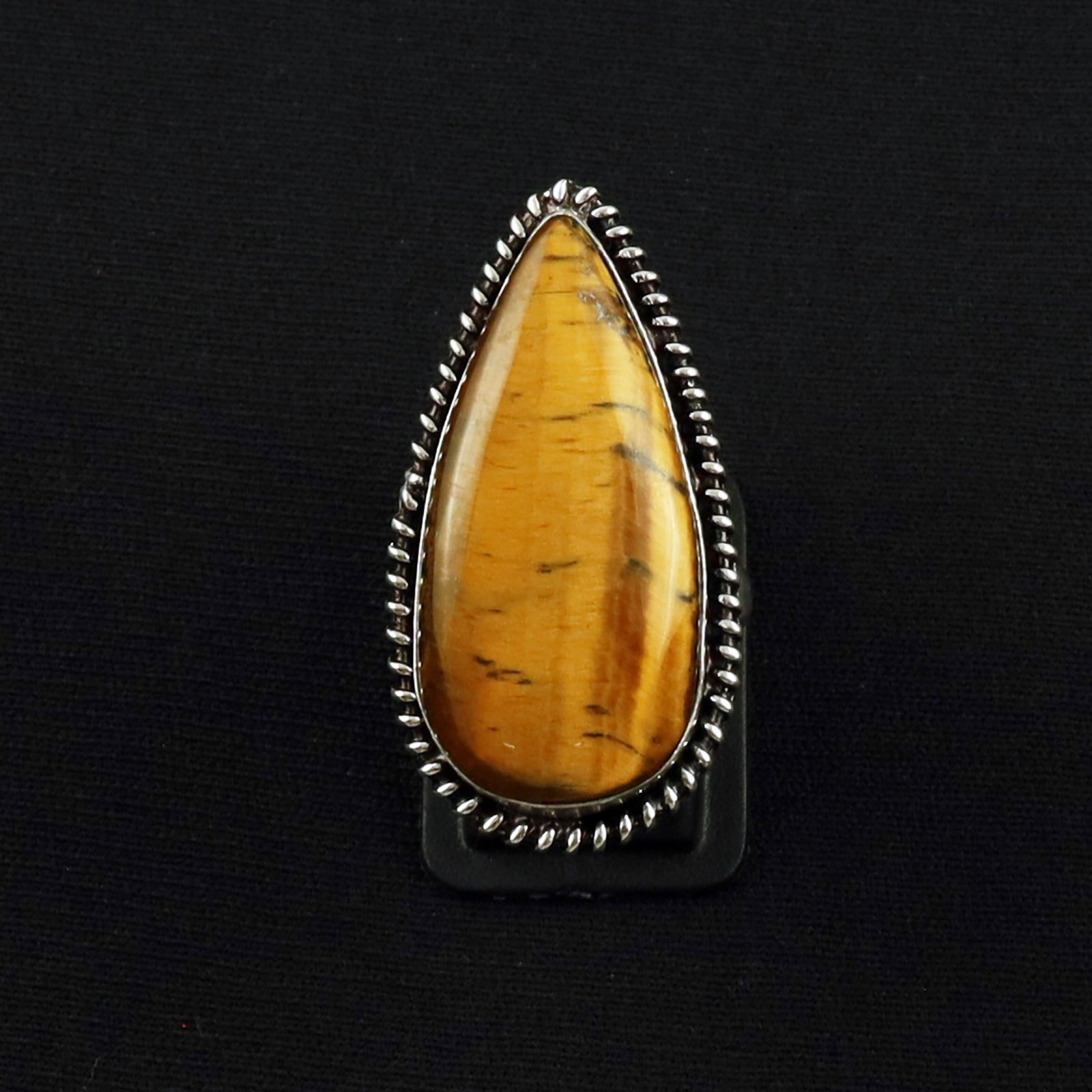 Natural Tiger Eye Sterling Silver Plated Handmade Ring - 7.5MM: Product ID: 260619140624 Product - Handmade Silver Plated Ring Metal - 92.5 Sterling Silver Plated Ring Size - 7.5MM Gemstone - Tiger Eye Gemstone Origin - South Africa Gemstone Size - 3.5X1.5 CM Gems