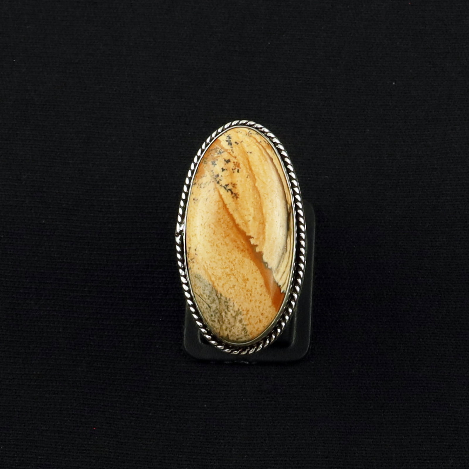 Natural Picture Jasper Sterling Silver Plated Handmade Ring - 6MM: Product ID: 260619140150 Product - Handmade Silver Plated Ring Metal - 92.5 Sterling Silver Plated Ring Size - 6MM Gemstone - Picture Jasper Gemstone Origin - United States Gemstone Size - 3X1.5 CM Ge