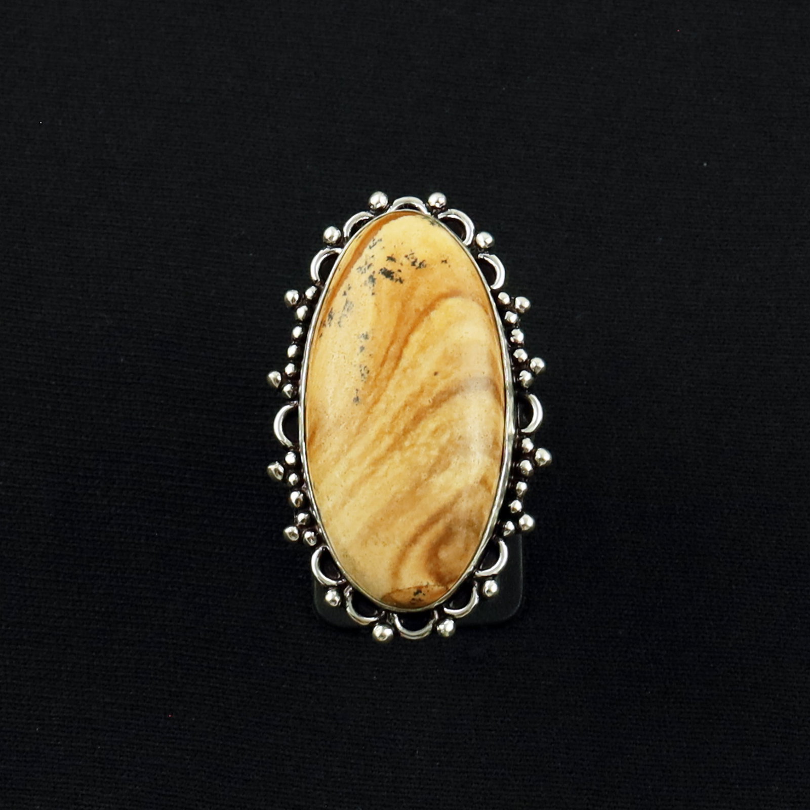 Natural Picture Jasper Sterling Silver Plated Handmade Ring - 9MM: Product ID: 260619135626 Product - Handmade Silver Plated Ring Metal - 92.5 Sterling Silver Plated Ring Size - 9MM Gemstone - Picture Jasper Gemstone Origin - United States Gemstone Size - 4X2 CM Gems