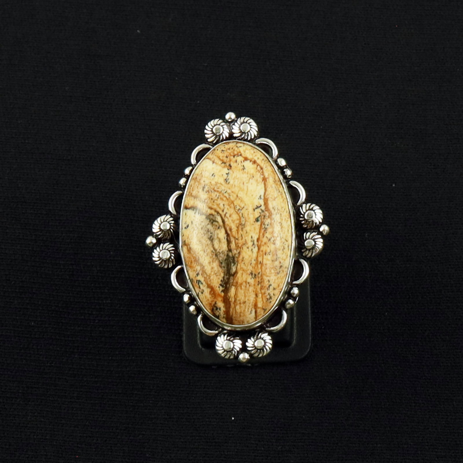 Natural Picture Jasper Sterling Silver Plated Handmade Ring - 7MM: Product ID: 260619134716 Product - Handmade Silver Plated Ring Metal - 92.5 Sterling Silver Plated Ring Size - 7MM Gemstone - Picture Jasper Gemstone Origin - United States Gemstone Size - 3X1.5 CM Ge