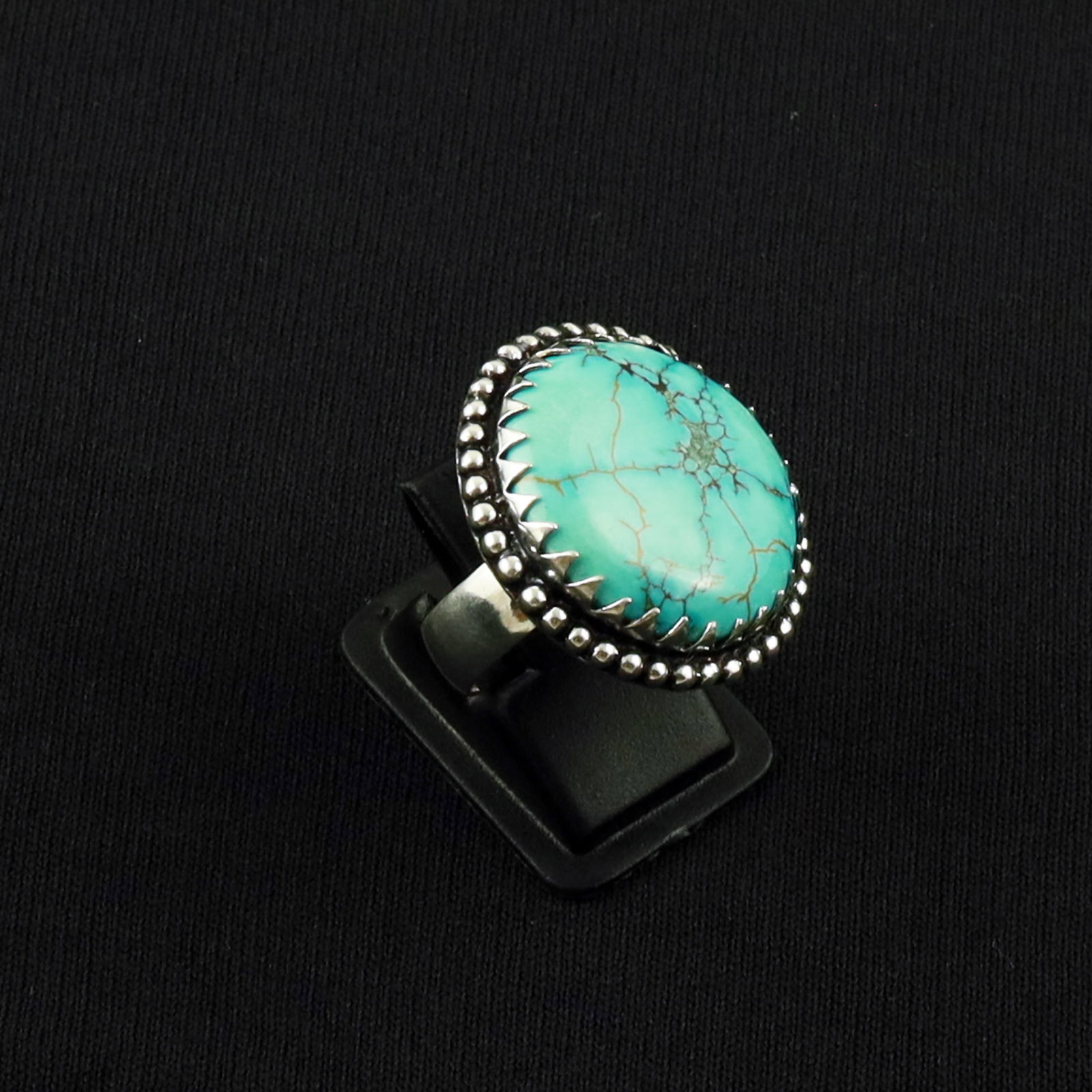 Natural Turquoise Sterling Silver Plated Handmade Ring - 8MM: Product ID: 260617160415 Product - Handmade Silver Plated Ring Metal - 92.5 Sterling Silver Plated Ring Size - 8MM Gemstone - Turquoise Gemstone Origin - Tibet Gemstone Size - 2.5 CM Gemstone Shape - 