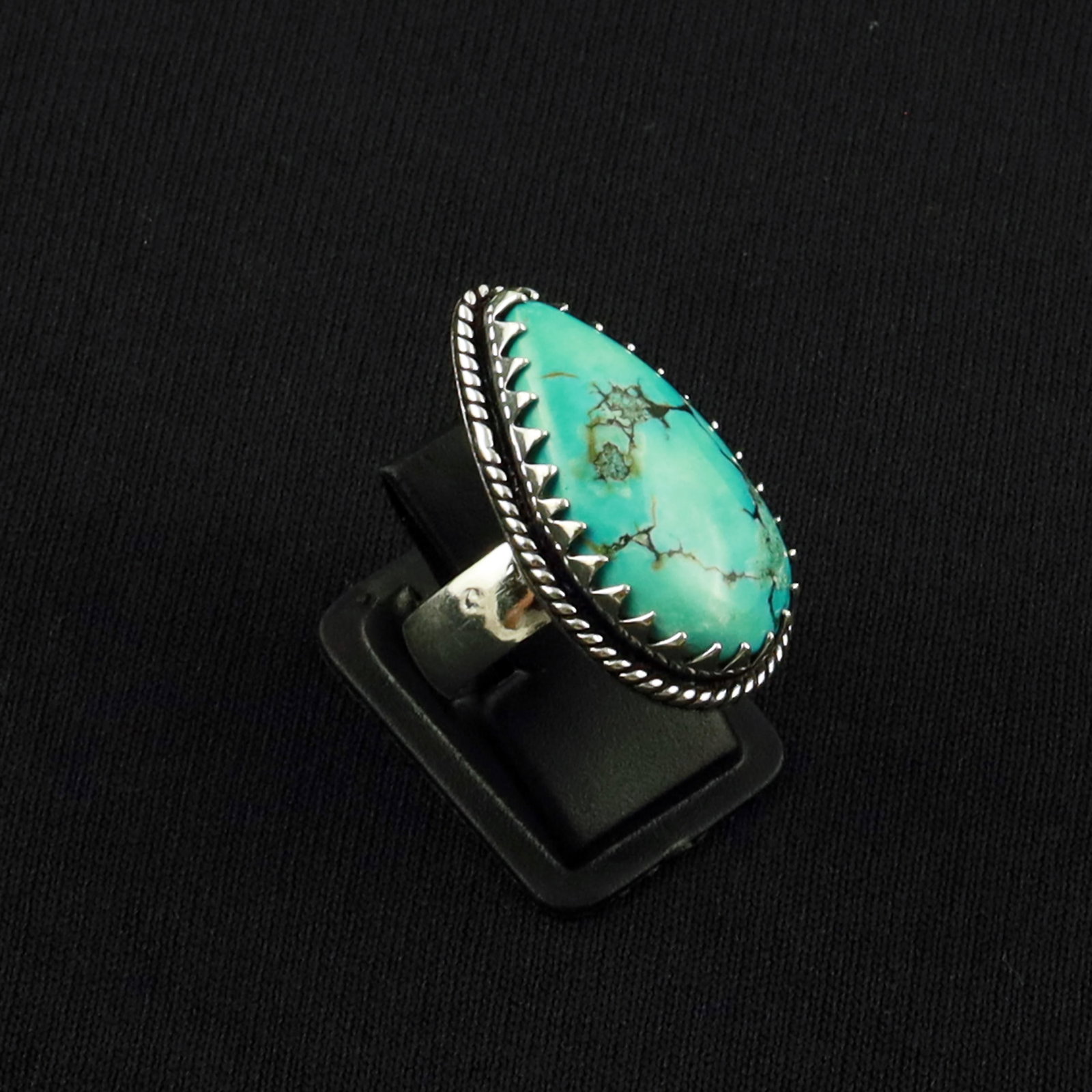 Natural Turquoise Sterling Silver Plated Handmade Ring - 7MM: Product ID: 260617160326 Product - Handmade Silver Plated Ring Metal - 92.5 Sterling Silver Plated Ring Size - 7MM Gemstone - Turquoise Gemstone Origin - Tibet Gemstone Size - 3X1.5 Gemstone Shape - P