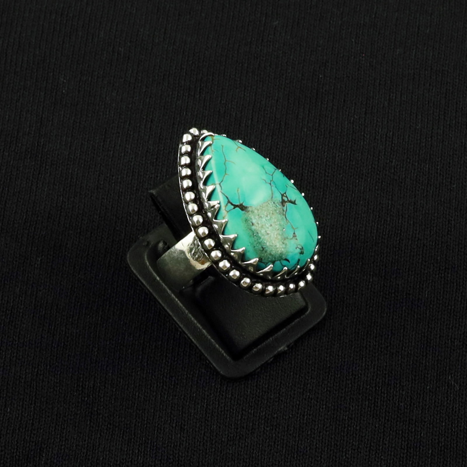 Natural Turquoise Sterling Silver Plated Handmade Ring - 6MM: Product ID: 260617155329 Product - Handmade Silver Plated Ring Metal - 92.5 Sterling Silver Plated Ring Size - 6MM Gemstone - Turquoise Gemstone Origin - Tibet Gemstone Size - 2.5X1.5CM Gemstone Shape