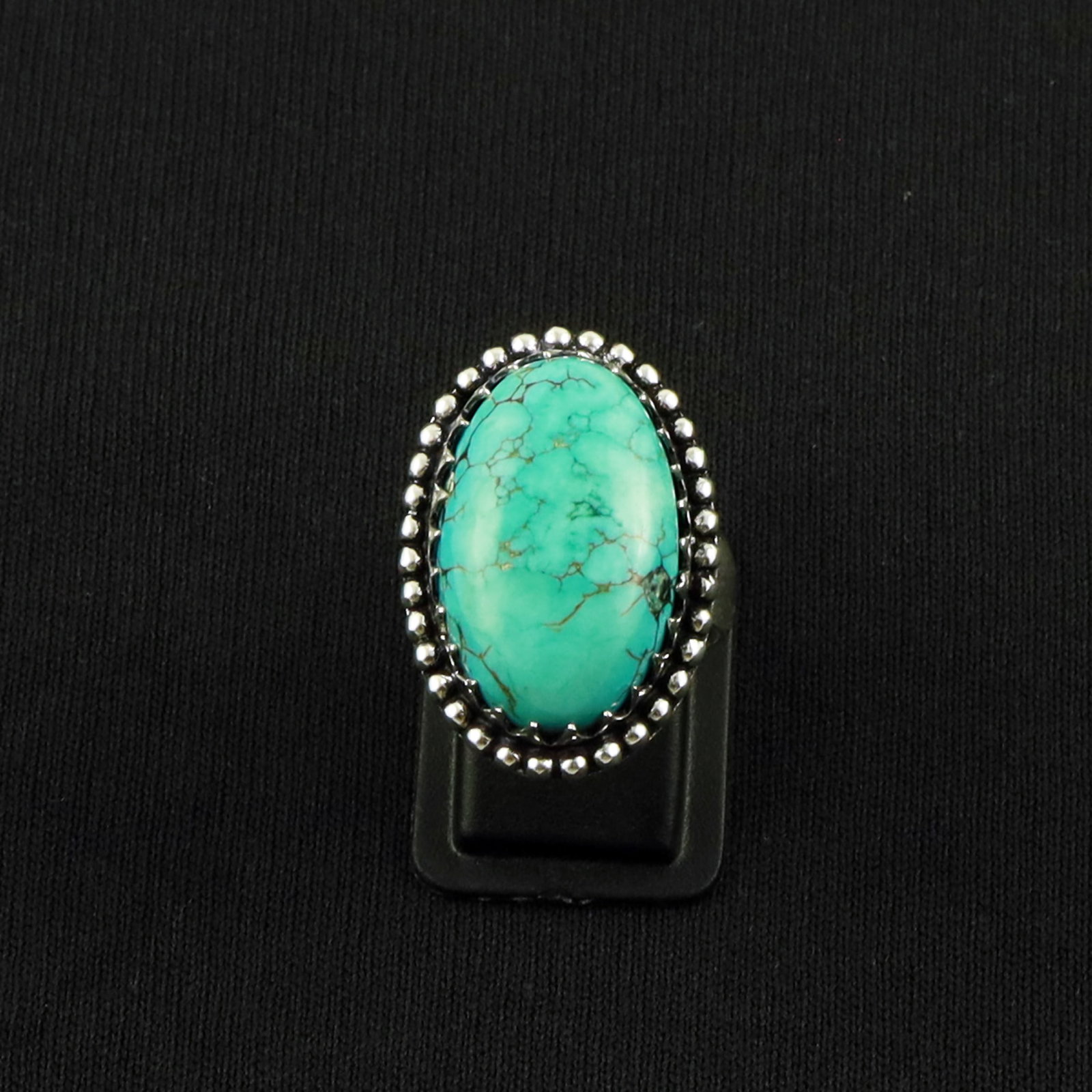 Natural Turquoise Sterling Silver Plated Handmade Ring - 8MM: Product ID: 260617154031 Product - Handmade Silver Plated Ring Metal - 92.5 Sterling Silver Plated Ring Size - 8MM Gemstone - Turquoise Gemstone Origin - Tibet Gemstone Size - 2.5X1.5CM Gemstone Shape