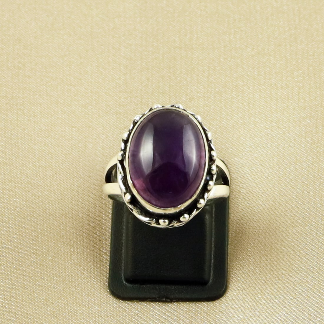 Natural Amethyst Sterling Silver Plated Handmade Ring - 7.5MM: Product ID: 260709164047 Product - Handmade Silver Plated Ring Metal - 92.5 Sterling Silver Plated Ring Size - 7.5MM Gemstone - Amethyst Gemstone Origin - Africa Gemstone Size - 12X16 MM Gemstone Shap
