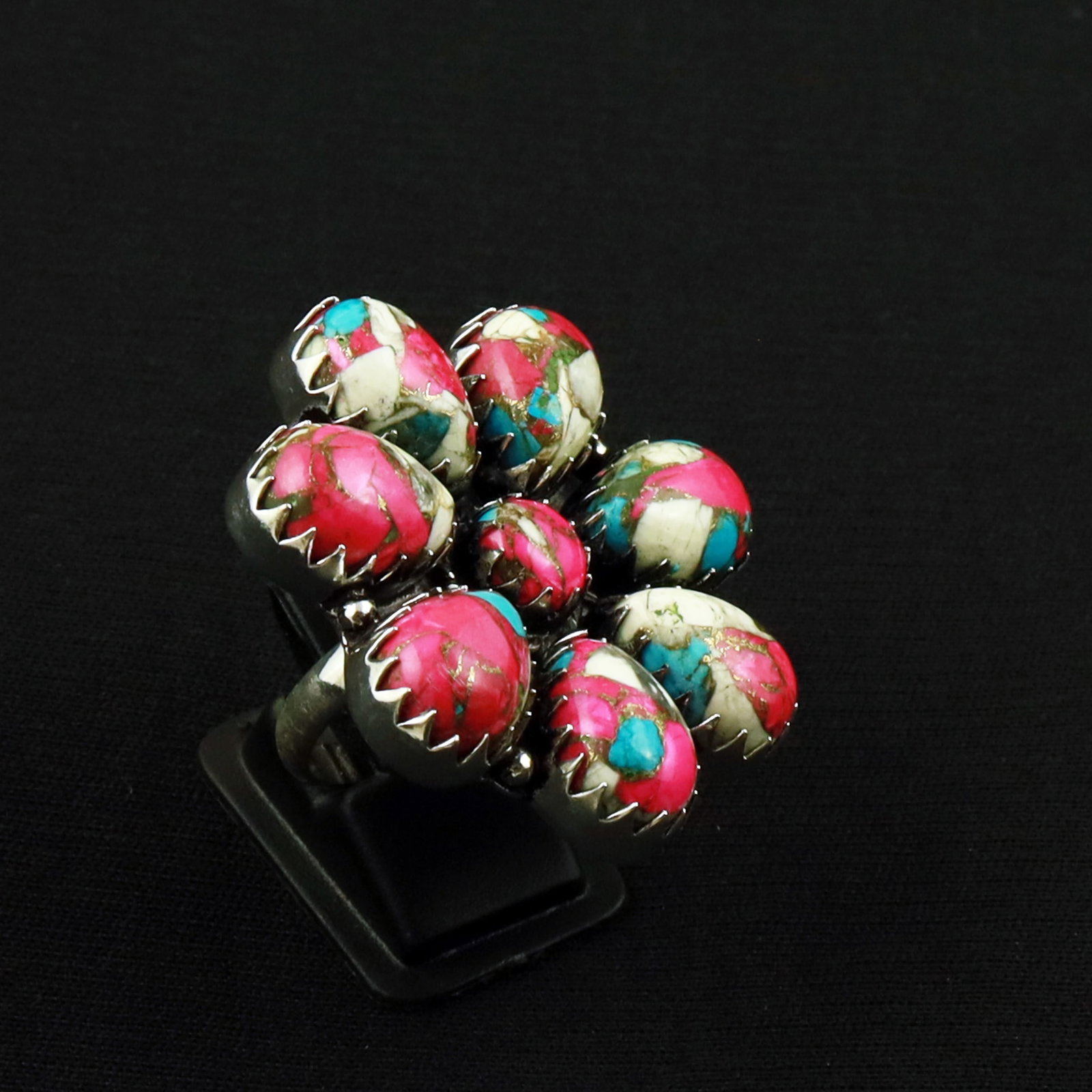 Natural Cotton Candy Sterling Silver Plated Handmade Ring - 7.5MM: Product ID: 260702131709 Product - Handmade Silver Plated Ring Metal - 92.5 Sterling Silver Plated Ring Size - 7.5MM Gemstone - Cotton Candy Gemstone Origin - United States Gemstone Size - 10X14 MM ( 
