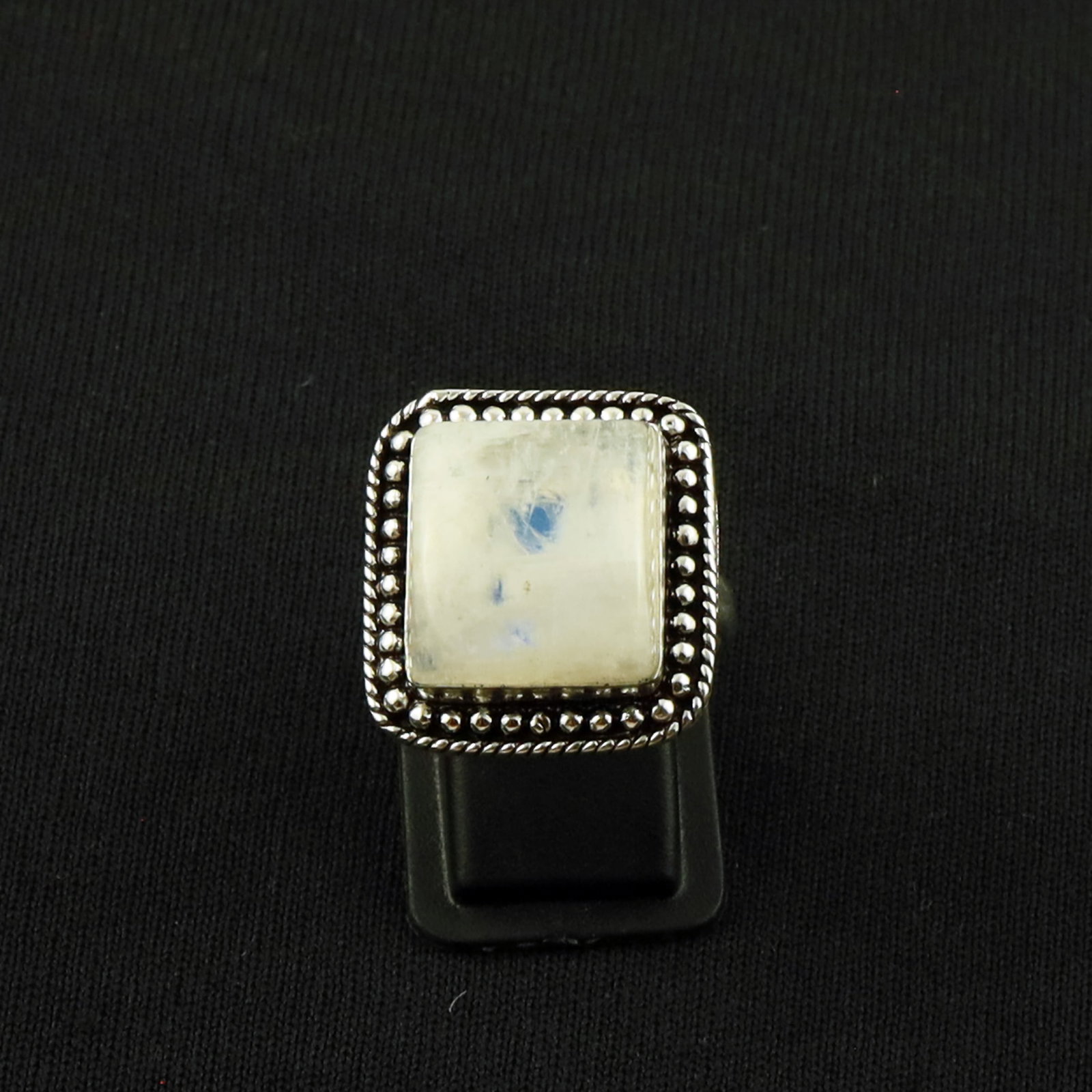 Natural Rainbow Moonstone Sterling Silver Plated Handmade Ring - 9MM: Product ID: 260630132512 Product - Handmade Silver Plated Ring Metal - 92.5 Sterling Silver Plated Ring Size - 9MM Gemstone - Rainbow Moonstone Gemstone Origin - India Gemstone Size - 1.5X1.5 CM Gemst