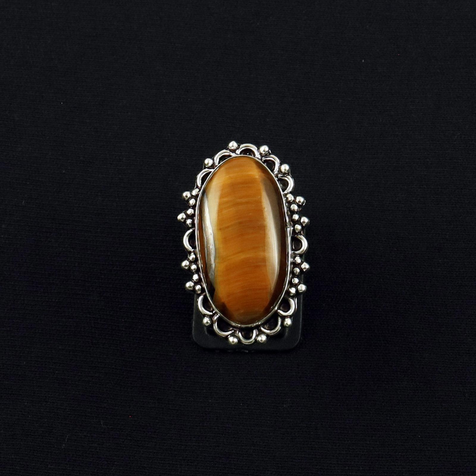 Natural Tiger Eye Sterling Silver Plated Handmade Ring - 6.5MM: Product ID: 260619142038 Product - Handmade Silver Plated Ring Metal - 92.5 Sterling Silver Plated Ring Size - 6.5MM Gemstone - Tiger Eye Gemstone Origin - South Africa Gemstone Size - 3X1.5 CM Gemsto