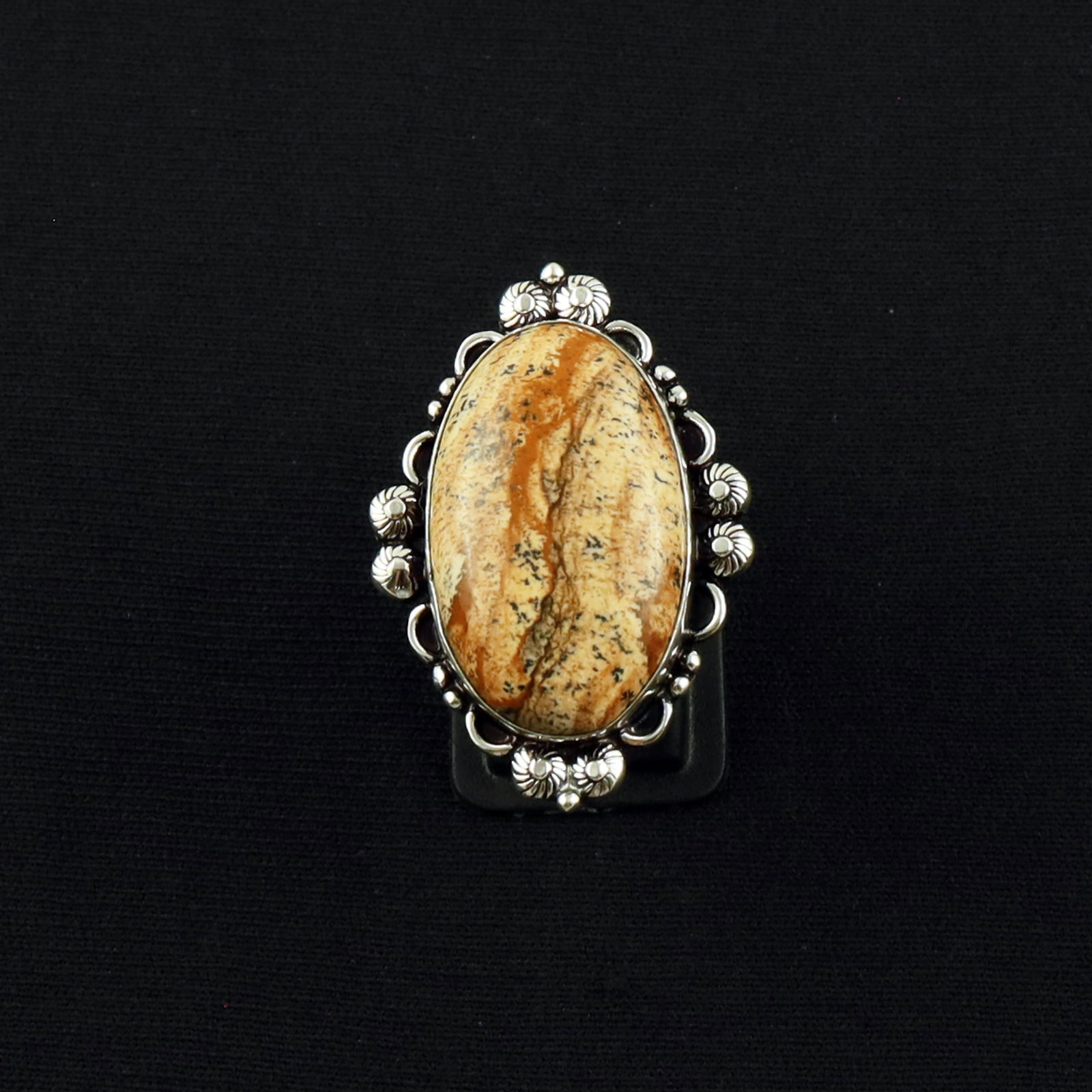 Natural Picture Jasper Sterling Silver Plated Handmade Ring - 7MM: Product ID: 260619134133 Product - Handmade Silver Plated Ring Metal - 92.5 Sterling Silver Plated Ring Size - 7MM Gemstone - Picture Jasper Gemstone Origin - United States Gemstone Size - 3X2 CM Gems