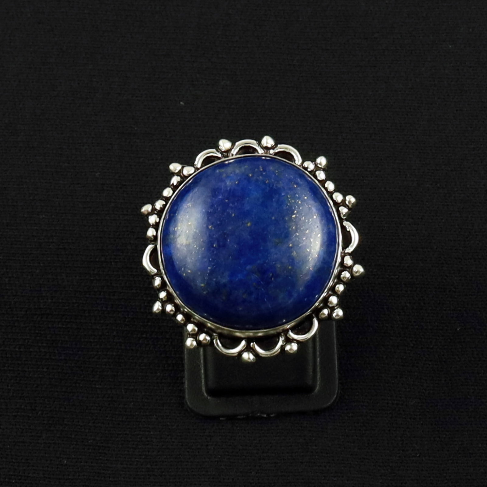 Natural Lapis Lazuli Sterling Silver Plated Handmade Ring - 9.5MM: Product ID: 260619133839 Product - Handmade Silver Plated Ring Metal - 92.5 Sterling Silver Plated Ring Size - 9.5MM Gemstone - Lapis Lazuli Gemstone Origin - Afghanistan Gemstone Size - 2 CM Gemstone
