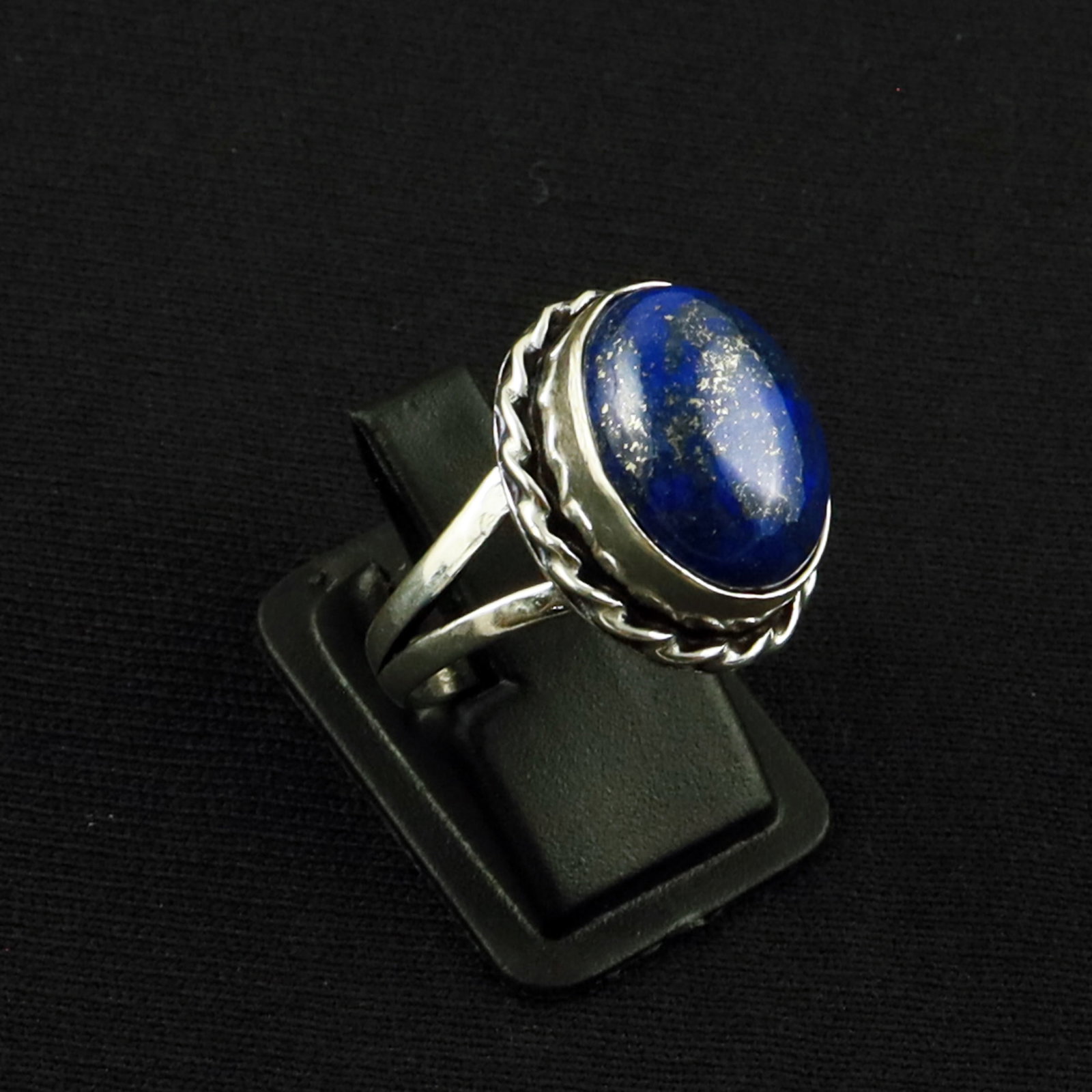 Natural Lapis Lazuli Sterling Silver Plated Handmade Ring - 7.5MM: Product ID: 260613130930 Product - Handmade Silver Plated Ring Metal - 92.5 Sterling Silver Plated Ring Size - 7.5MM Gemstone - Lapis Lazuli Gemstone Origin - Afghanistan Gemstone Size - 12X16 MM Gems