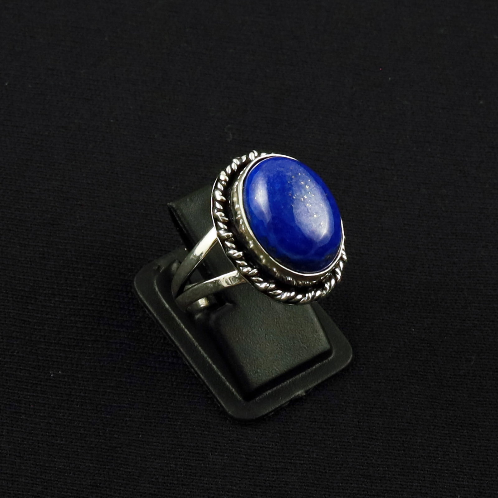 Natural Lapis Lazuli Sterling Silver Plated Handmade Ring - 9MM: Product ID: 260613125811 Product - Handmade Silver Plated Ring Metal - 92.5 Sterling Silver Plated Ring Size - 9MM Gemstone - Lapis Lazuli Gemstone Origin - Afghanistan Gemstone Size - 12X16 MM Gemsto
