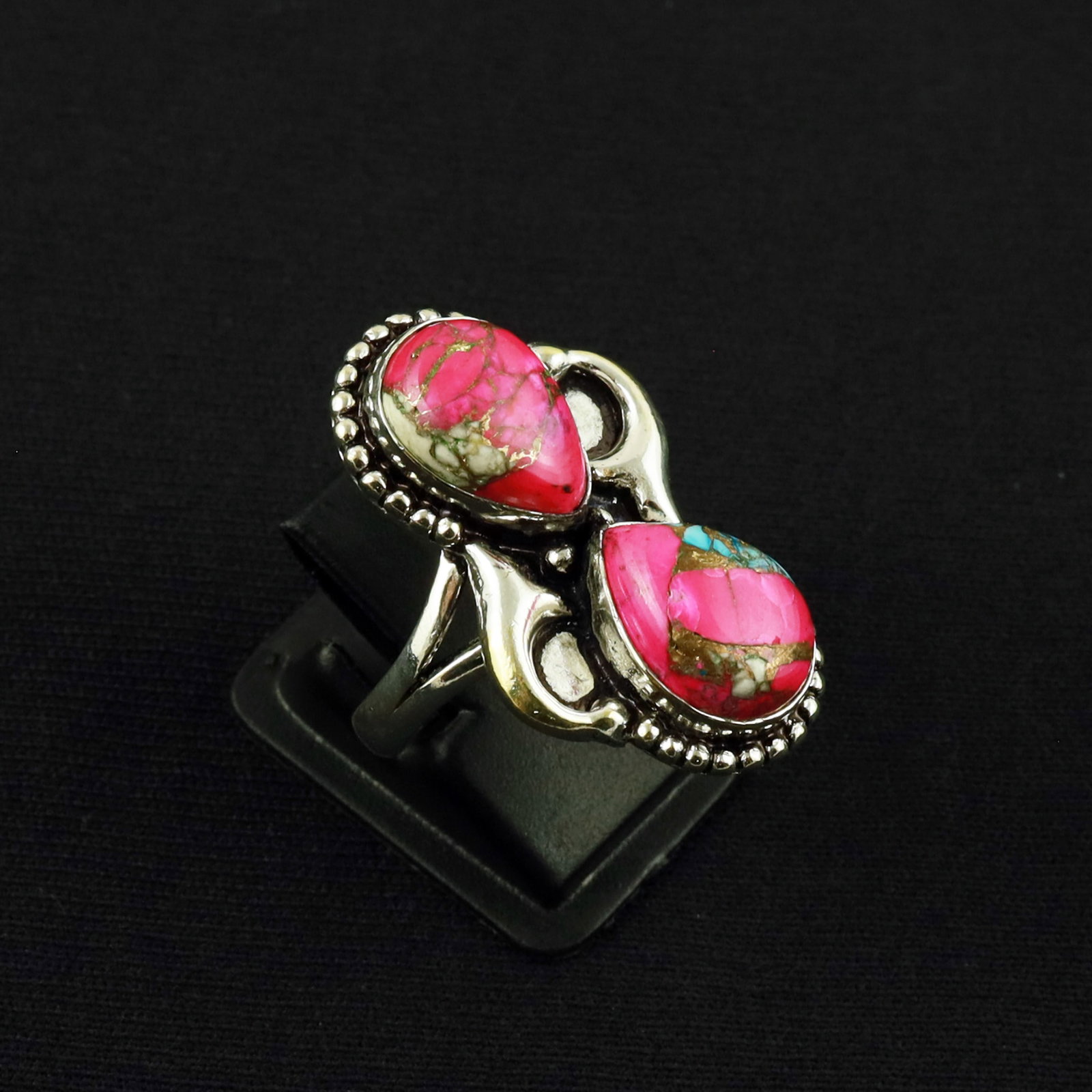 Natural Cotton Candy Sterling Silver Plated Handmade Ring - 8.5MM: Product ID: 260610141534 Product - Handmade Silver Plated Ring Metal - 92.5 Sterling Silver Plated Ring Size - 8.5MM Gemstone - Cotton Candy Gemstone Origin - United States Gemstone Size - 10X14 MM ( 