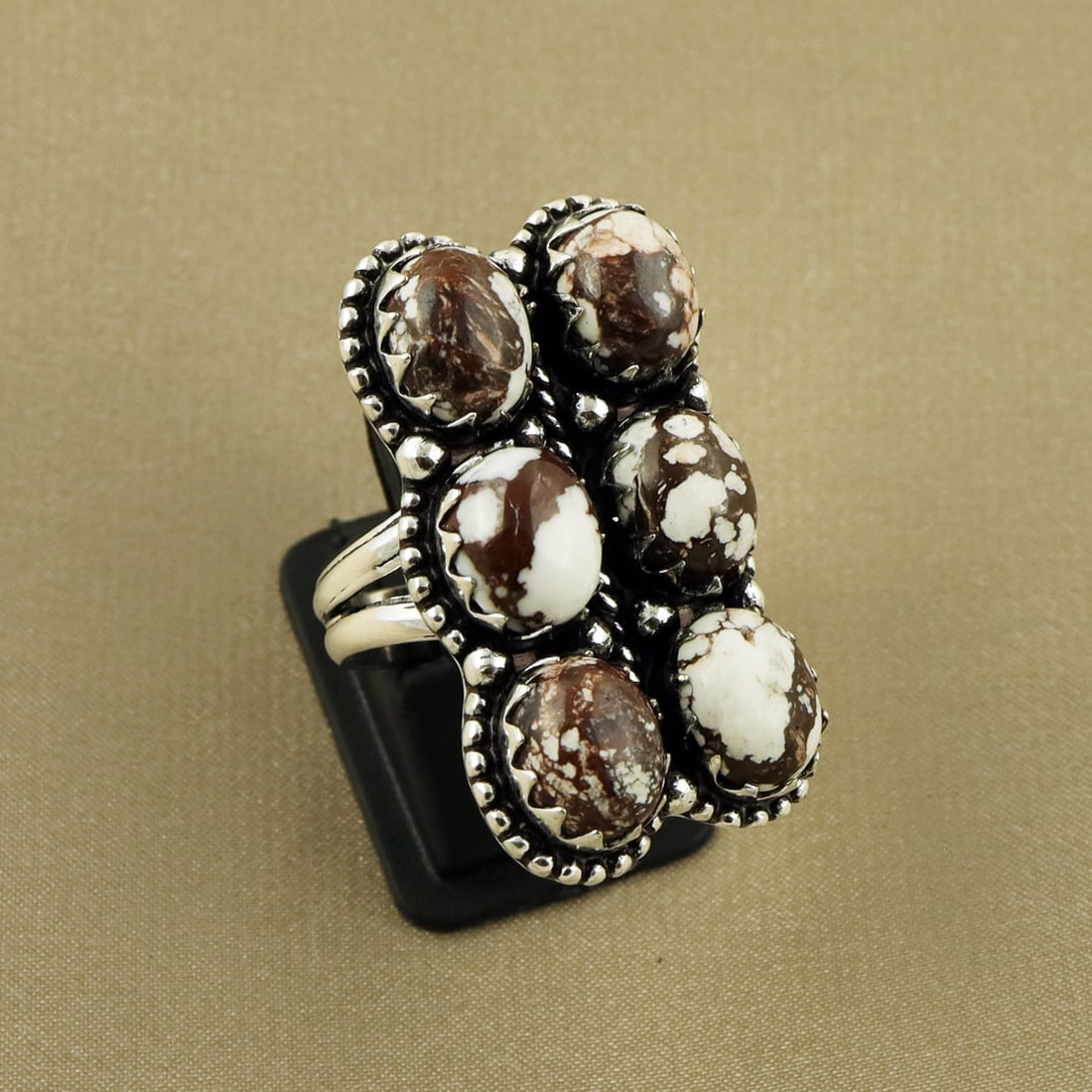Natural Wild Horse Sterling Silver Plated Handmade Ring - 7.5MM: Product ID: 260818163246 Product - Handmade Silver Plated Ring Metal - 92.5 Sterling Silver Plated Ring Size - 7.5MM Gemstone - Wild Horse Gemstone Origin - United States Gemstone Size - 10X8 MM ( 6 S