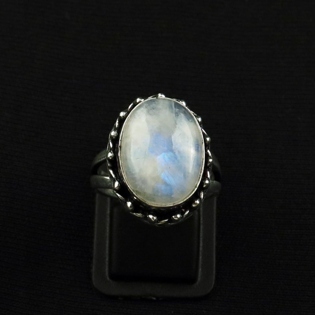 Natural Rainbow Moonstone Sterling Silver Plated Handmade Ring - 7.5MM: Product ID: 260709130313 Product - Handmade Silver Plated Ring Metal - 92.5 Sterling Silver Plated Ring Size - 7.5MM Gemstone - Rainbow Moonstone Gemstone Origin - India Gemstone Size - 12X16 MM Gemst