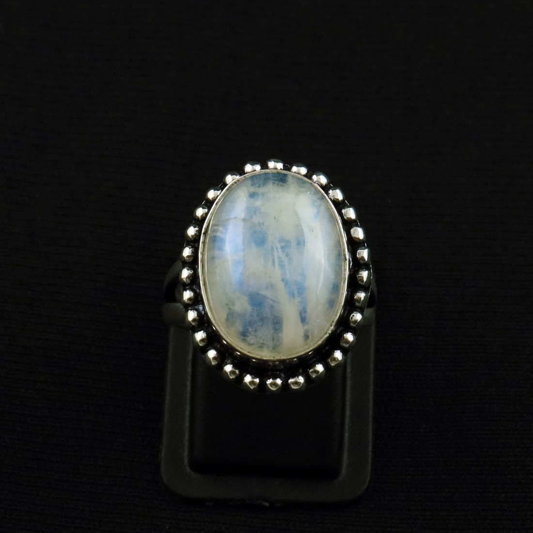 Natural Rainbow Moonstone Sterling Silver Plated Handmade Ring - 6MM: Product ID: 260709130444 Product - Handmade Silver Plated Ring Metal - 92.5 Sterling Silver Plated Ring Size - 6MM Gemstone - Rainbow Moonstone Gemstone Origin - India Gemstone Size - 12X16 MM Gemston