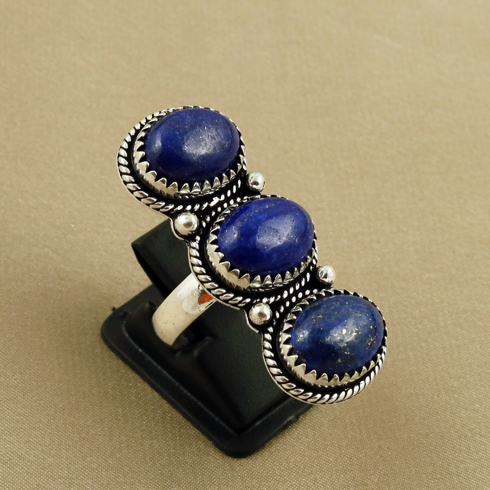 Natural Lapis Lazuli Sterling Silver Plated Handmade Ring - 7.5MM: Product ID: 260703125226 Product - Handmade Silver Plated Ring Metal - 92.5 Sterling Silver Plated Ring Size - 7.5MM Gemstone - Lapis Lazuli Gemstone Origin - Afghanistan Gemstone Size - 10X14 MM ( 3 
