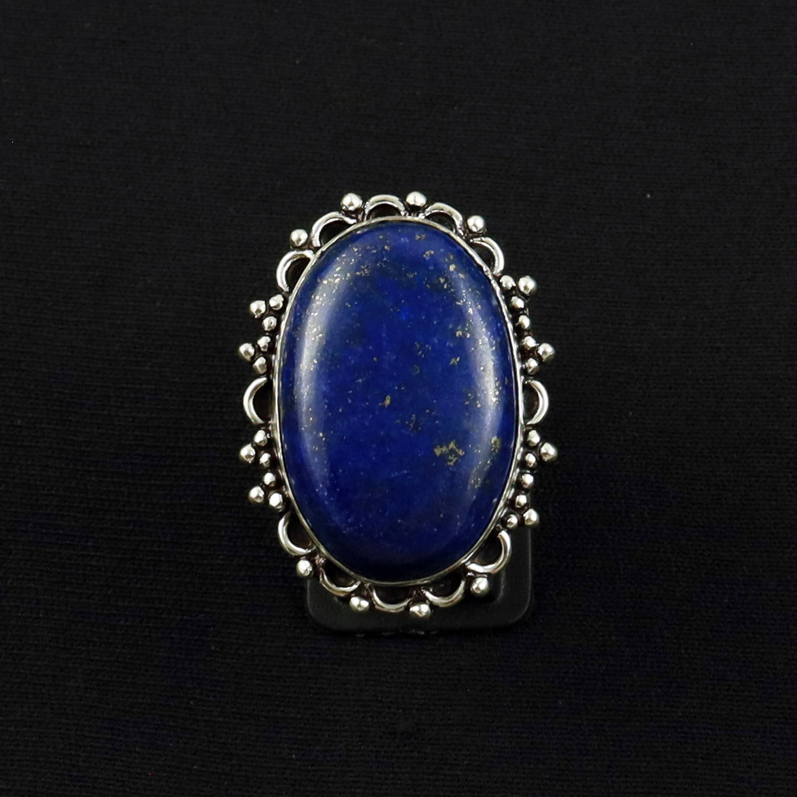 Natural Lapis Lazuli Sterling Silver Plated Handmade Ring - 7.5MM: Product ID: 260619133351 Product - Handmade Silver Plated Ring Metal - 92.5 Sterling Silver Plated Ring Size - 7.5MM Gemstone - Lapis Lazuli Gemstone Origin - Afghanistan Gemstone Size - 3X2 CM Gemsto