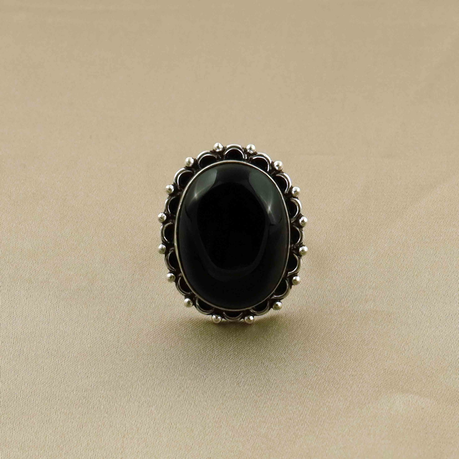 Natural Black Onyx Sterling Silver Plated Handmade Ring - 9MM: Product ID: 260528135226 Product - Handmade Silver Plated Ring Metal - 92.5 Sterling Silver Plated Ring Size - 9MM Gemstone - Black Onyx Gemstone Origin - India Gemstone Size - 2.5X2 CM Gemstone Shape