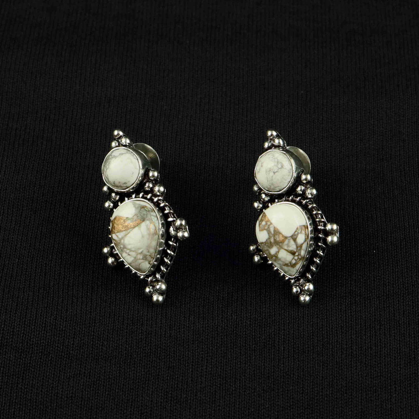 Natural Cotton Candy Sterling Silver Plated Handmade Stud Earring: Product ID: 260522121458 Product - Handmade Silver Plated Stud Earring Metal - 92.5 Sterling Silver Plated Earring Type - Stud Gemstone - Cotton Candy Gemstone Origin - United States Gemstone Size - 1