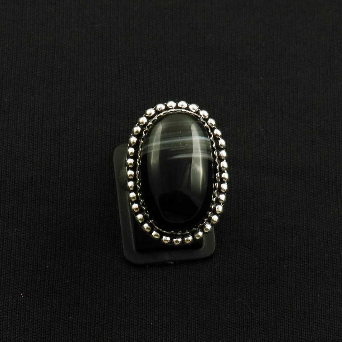 Natural Banded Agate 2 Micron Sterling Silver Plated Handmade Ring - 8MM ( Adjustable ): Product ID: 260729123518 Product - Handmade Silver Plated Ring Metal - 92.5 2 Micron Sterling Silver Plated Ring Size - 8MM ( Adjustable) Gemstone - Banded Agate Gemstone Origin - Brazil Gemstone Size