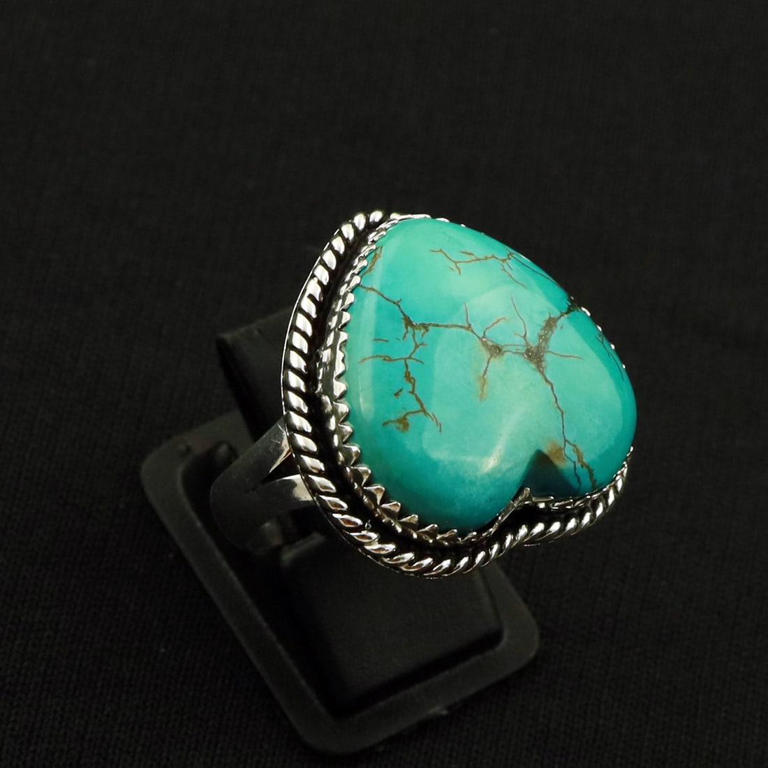 Natural Turquoise Sterling Silver 2-Micron Plated Handmade Ring - 9MM ( Adjustable): Product ID: 260721145044 Product - Handmade Silver Plated Ring Metal - 92.5 2-Micron Sterling Silver Plated Ring Size - 9MM ( Adjustable ) Gemstone - Turquoise Gemstone Origin - Tibet Gemstone Size - 