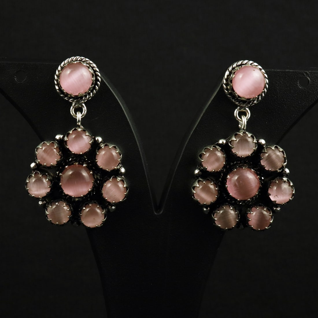 Natural Monalisa Sterling Silver Plated Handmade Stud Earring: Product ID: 260720150812 Product - Handmade Silver Plated Stud Earring Metal - 92.5 Sterling Silver Plated Earring Type - Stud Gemstone - Monalisa Gemstone Origin - India Gemstone Size - 8 MM ( 4 Ston