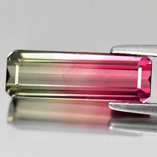Natural Bi Color Watermelon Tourmaline Gemstones 4.39 Ct. Octagon Shape 16.5 x 5.5 Mm.: Product ID: 807249445 Product Name: Natural Tourmaline Weight: 4.39 CT. Size: 16.5 x 5.5 x 4.6 MM. Shape: Octagon Color: Watermelon Clarity:VVS Luster: Very Good Gems Origin: Nigeria Treatment: Unheat