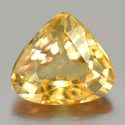 Natural Orangish Yellow Sapphie Gemstones 1.09 Ct. Pear Shape 5.3 x 6 Mm. (1 of 3)