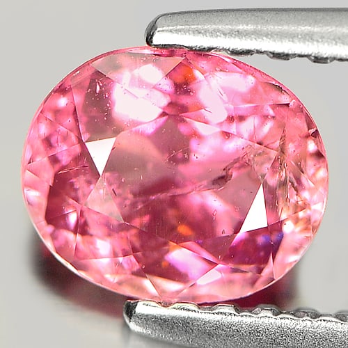 Natural Pink Tourmaline Gemstones 0.81 Ct. Oval Shape 6.4 x 5.4 Mm.: Product ID: 807226589 Product Name: Natural Tourmaline Weight: 0.81 CT. Size: 6.4 x 5.4 x 3.5 MM. Shape: Oval Color: Pink Clarity:SI Luster: Good Gems Origin: Nigeria Treatment: Unheated Crystal Struc