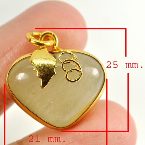 Natural Multi-Color Jade Gemstones 32.64 Ct. Heart Nickel Pendant 25 x 21 Mm.: Product ID: 819814352 Product Name: Natural Jade Weight: 32.64 CT. Size: 25 x 21 MM. Shape: Heart Color: Multi-Color Clarity:Opaque Luster: Good Gems Origin: Thailand Treatment: Unheated Crystal Struc