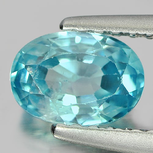 Natural Blue Zircon Gemstones 1.12 Ct. Oval Shape 6.8 x 4.7 Mm.: Product ID: 807714878 Product Name: Natural Zircon Weight: 1.12 CT. Size: 6.8 x 4.7 x 3.1 MM. Shape: Oval Color: Blue Clarity:SI Luster: Good Gems Origin: Cambodia Treatment: Heated Crystal Structure: