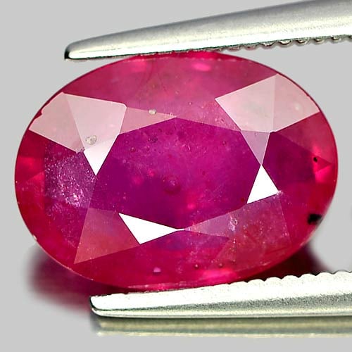 Natural Purplish Pink Ruby Gemstones 3.93 Ct. Oval Shape 11.3 x 8.3 Mm.: Product ID: 805917690 Product Name: Natural Ruby Weight: 3.93 CT. Size: 11.3 x 8.3 x 4.2 MM. Shape: Oval Color: Purplish Pink Clarity:VSI Luster: Good Gems Origin: Mozambique Treatment: Heated (Lead-g