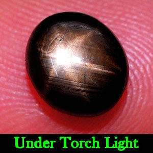 Natural Black Star Sapphire Gemstones 2.92 Ct. Oval Cabochon Shape 8.1 x 7 Mm.: Product ID: 806134610 Product Name: Natural Star Sapphire Weight: 2.92 CT. Size: 8.1 x 7 x 4.5 MM. Shape: Oval Cabochon Color: Black Clarity:Opaque Luster: Good 6 Rays Star Gems Origin: Thailand Treat