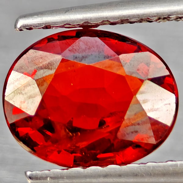 Natural Orangish Red Spessartine Garnet Gemstones 1.88 Ct. Oval Shape 8 x 6 Mm. (1 of 3)