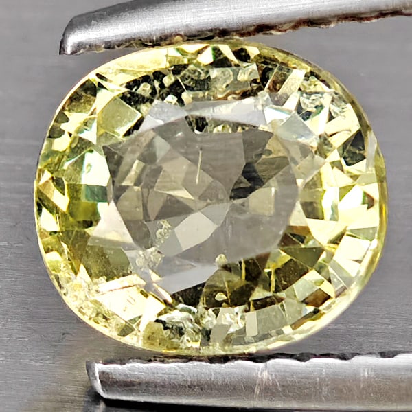 Natural Yellow Beryl Gemstones 1.28 Ct. Oval Shape 7.3 x 6.5 Mm.: Product ID: 801102752 Product Name: Natural Beryl Weight: 1.28 CT. Size: 7.3 x 6.5 x 4.5 MM. Shape: Oval Shape Color: Yellow Clarity:SI1 Luster: Good Gems Origin: Brazil Treatment: Unheated Crystal St