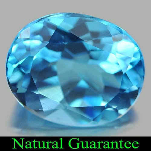 Natural Swiss Blue Topaz Gemstones 4.65 Ct. Oval Shape 11 x 9 Mm.: Product ID: 807160569 Product Name: Natural Blue Topaz Weight: 4.65 CT. Size: 11 x 9 x 6.2 MM. Shape: Oval Color: Swiss Blue Clarity:VVS Luster: Good Gems Origin: Brazil Treatment: Treated Crystal Str