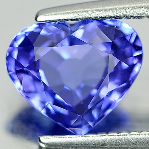 Natural Blue Tanzanite Gemstones 1.34 Ct. Heart Shape 7.6 x 6.4 Mm.: Product ID: 807006093 Product Name: Natural Tanzanite Weight: 1.34 CT. Size: 7.6 x 6.4 x 4 MM. Shape: Heart Color: Violetish Blue Clarity:VSI Luster: Good Gems Origin: Tanzania Treatment: Heated Cryst