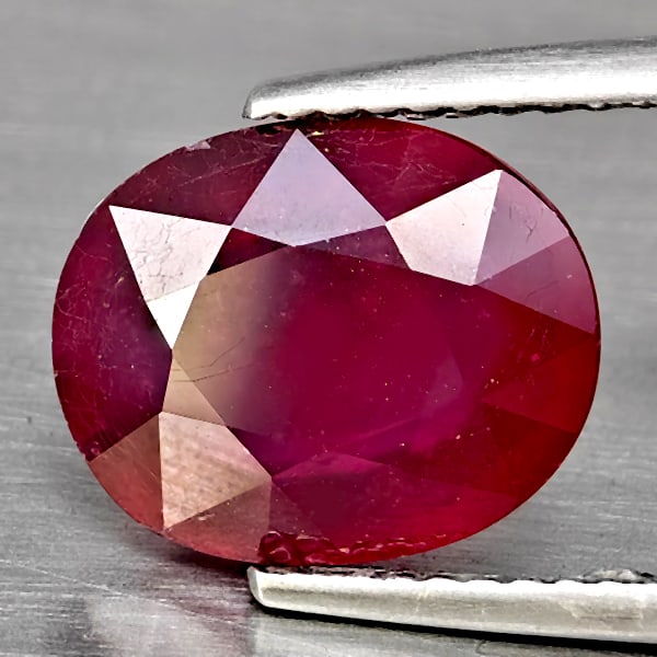 Natural Red Ruby Gemstones 4.98 Ct. Oval Shape 11.2 x 9 Mm.: Product ID: 805936010 Product Name: Natural Ruby Weight: 4.98 CT. Size: 11.2 x 9 x 5 MM. Shape: Oval Color: Red Clarity:VSI - SI1 Luster: Good Gems Origin: Madagascar Treatment: Heated (Lead-glass fil