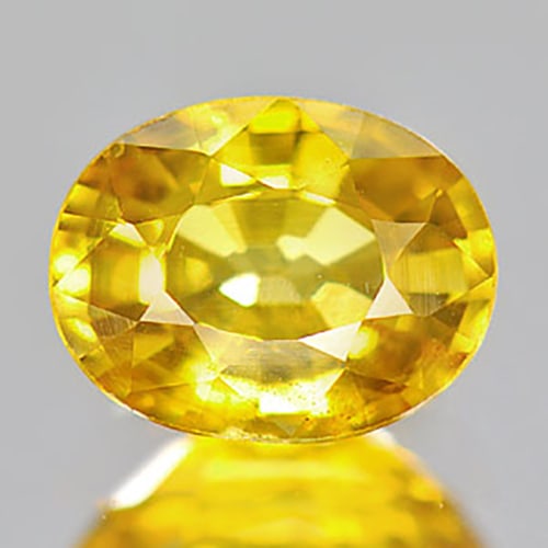Natural Yellow Sapphire Gemstones 1.14 Ct. Oval Shape 6.8 x 5.3 Mm. (1 of 3)
