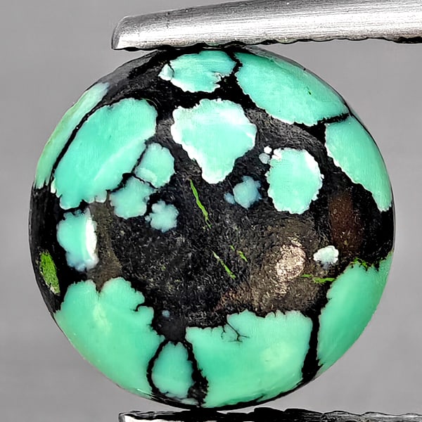 Natural Multi Color Green Turquoise Gemstones 2.27 Ct. Round Cabochon Shape 9 Mm.: Product ID: 809100023 Product Name: Natural Gemstones Weight: 2.27 CT. Size: 9 x 9 x 4 MM. Shape: Round Cabochon Color: Multi Color Green Clarity:Opaque Luster: Good Gems Origin: India Treatment: Unhe