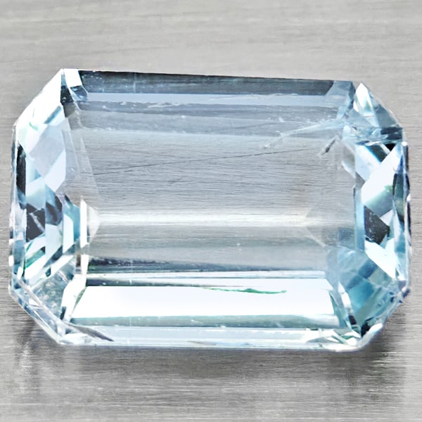 Natural Light Blue Aquamarine Gemstones 1.65 Ct. Octagon Shape 9.1 x 6.5 Mm. (1 of 3)