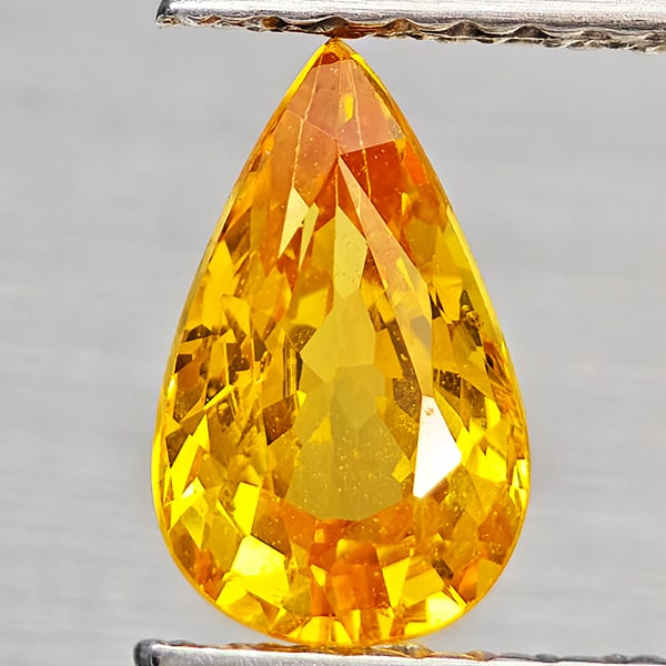 Natural Yellow Sapphire Gemstones 1.16 Ct. Pear Shape 8 x 5 Mm.: Product ID: 806162684 Product Name: Natural Yellow Sapphire Weight: 1.16 CT. Size: 8 x 5 x 3.8 MM. Shape: Pear Shape Color: Yellow Clarity:VSI Luster: Good Gems Origin: Thailand Treatment: Heated Crys
