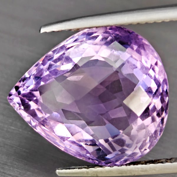 Natural Purple Amethyst Gemstones 14.75 Ct. Pear Shape 17 x 15 Mm. (1 of 3)