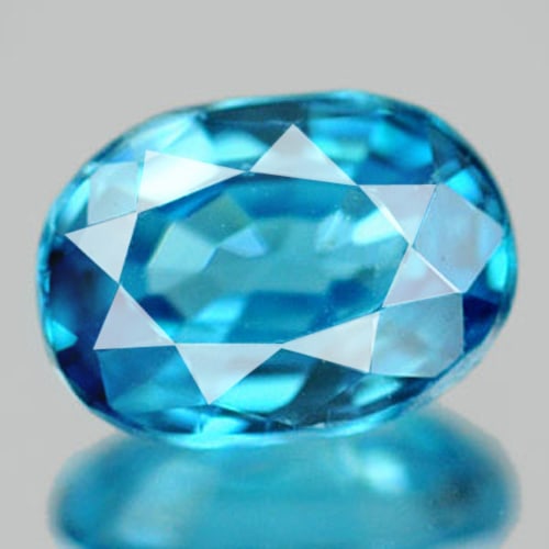 Natural Blue Zircon Gemstones 1.30 Ct. Oval Shape 7.2 x 5.2 Mm.: Product ID: 807721629 Product Name: Natural Zircon Weight: 1.30 CT. Size: 7.2 x 5.2 x 3.2 MM. Shape: Oval Color: Blue Clarity:VVS Luster: Good Gems Origin: Cambodia Treatment: Heated Crystal Structure