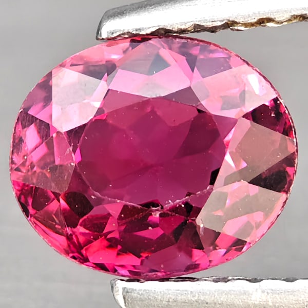 Natural Pink Tourmaline Gemstone 1.25 Ct. Oval Shape 7.3 x 6.2 Mm.: Product ID: 807251341 Product Name: Natural Tourmaline Weight: 1.25 CT. Size: 7.3 x 6.2 x 4.4 MM. Shape: Oval Shape Color: Pink Clarity:VSI Luster: Good Gems Origin: Nigeria Treatment: Unheated Crysta