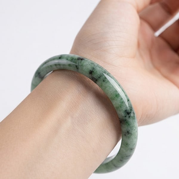 Natural Multi Color Green Jade Gemstones 295.01 Ct. Bangle Round Cabochon Shape Diameter 58 Mm. (1 of 3)