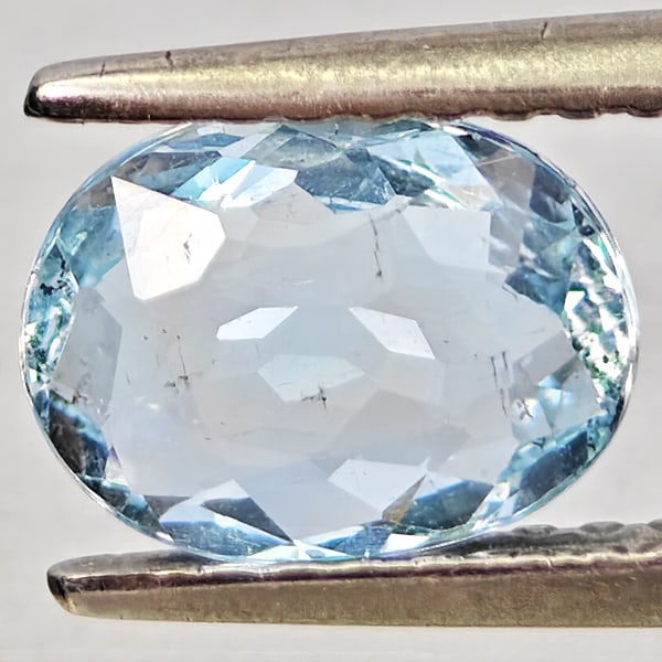 Natural Baby Blue Aquamarine Gemstones 1.11 Ct. Oval Shape 7.8 x 6 Mm.: Product ID: 800812434 Product Name: Natural Gemstones Weight: 1.11 CT. Size: 7.8 x 6 x 3.4 MM. Shape: Oval Shape Color: Baby Blue Clarity:SI1 Luster: Good Gems Origin: Brazil Treatment: Unheated Cryst