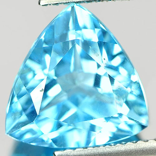 Natural Blue Topaz Gemstones 5.26 Ct. Trilliant Shape 11 x 6 Mm.: Product ID: 807165434 Product Name: Natural Blue Topaz Weight: 5.26 CT. Size: 11 x 11 x 6 MM. Shape: Trilliant Color: Blue Clarity:VSI Luster: Good Gems Origin: Brazil Treatment: Treated Crystal Struc